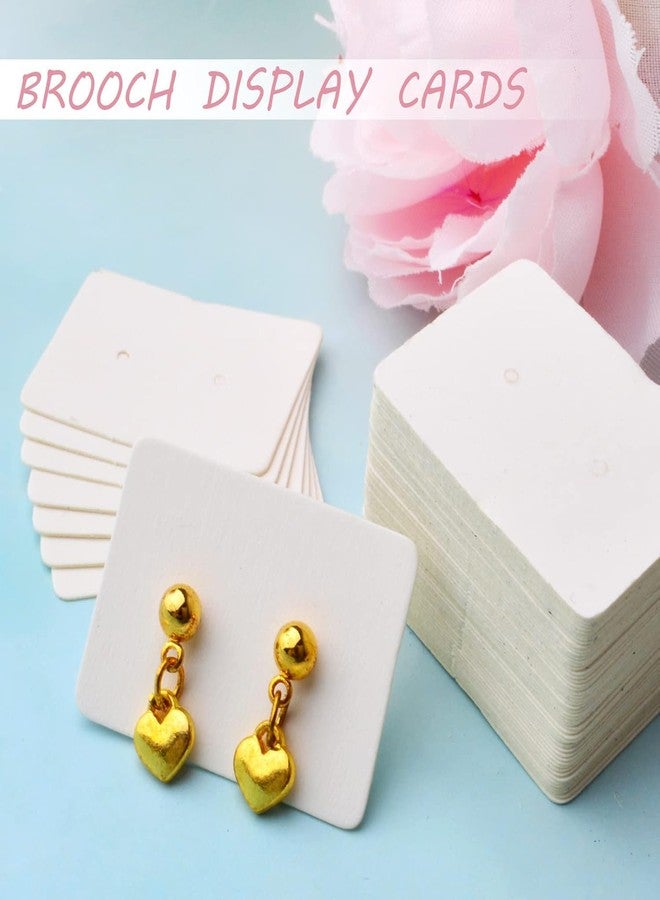Zenomia White Small Earring Display Cards Paper Earring Card Holder Rectangle Shape Price Label Tags Cards for Ear Studs Display Jewelry Packaging, 3.5 cm x 2.5 cm (100pcs) - Image 3